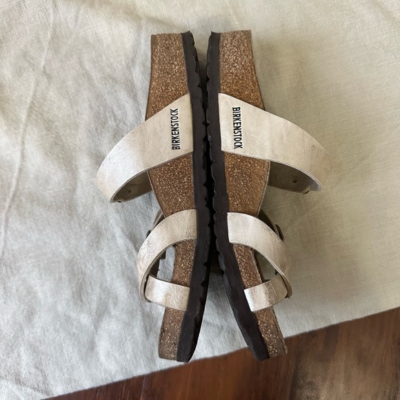 BIRKENSTOCK Mayari Birko-Flor Graceful Pearl White Sandals - Picture 4 of 9